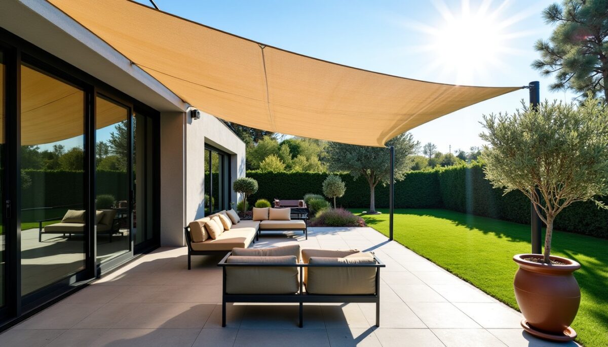 Filet de camouflage ou voile d’ombrage : la solution ingénieuse pour une terrasse fraîche et ventilée